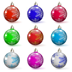 Set of Christmas balls