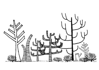 Dead Forest drawing Vector