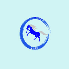 blue horse_happy 2014