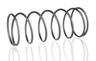 Coil spring isolated on white