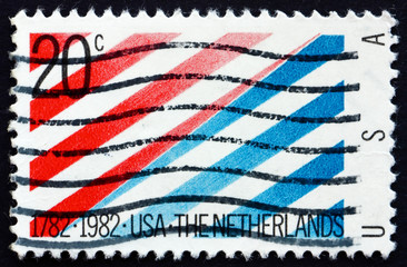 Postage stamp USA 1982 USA Netherlands Flag