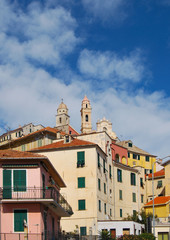 Fototapeta na wymiar Stara wieś Cervo, Liguria, Włochy