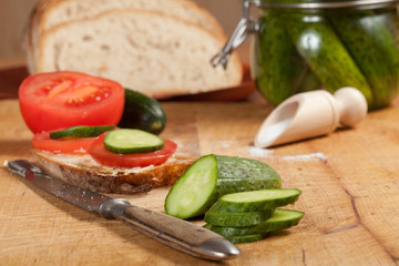 vegetable ingredients of breakfast