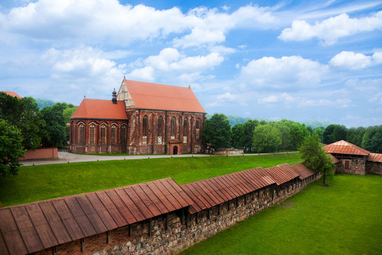 hurch in old part of Kaunas town