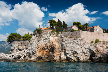 Fototapeta na wymiar Island of Sveti Stefan, Montenegro
