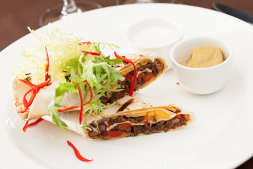 kebab sandwich with beef