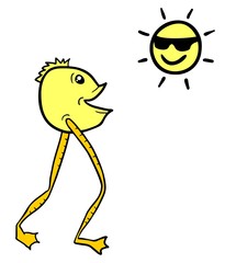 Sun and puppet