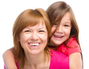 Portrait of a happy mother with her daughter