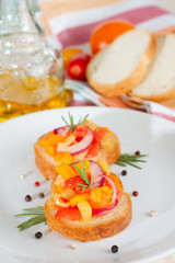 Bruschetta with fresh tomatoes