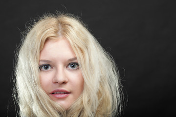 portrait of beautiful blonde woman