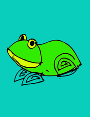 cartoon animals and fishes in Jaidee Family Style