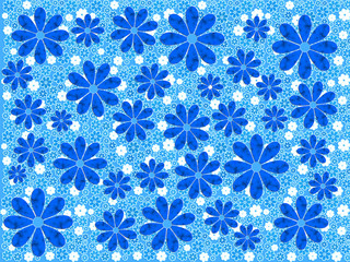 Blue Flower Art Pattern