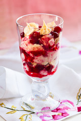 Eton Mess with cranberry