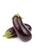 Eggplant on the white background