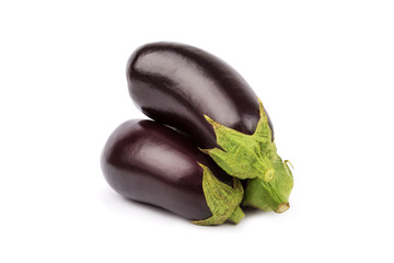Eggplant on the white background