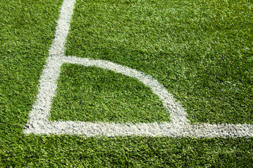 Obraz premium Corner of the soccer field