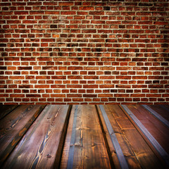 old room with brick wall
