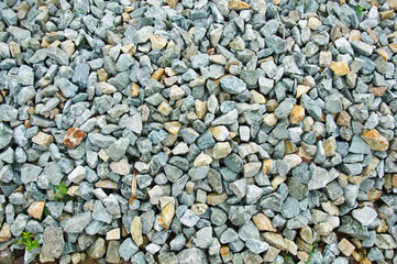 Crushed gravel texture on ground