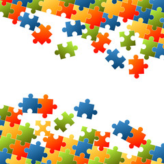 Naklejka premium Puzzleteile Hintergrund bunt