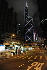 Fototapeta na wymiar Bank of China Tower in Hong Kong Special Administrative Region i