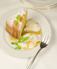 A cake made ​​of maize flour on plate