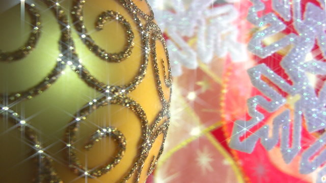 Christmas ball on a festive background