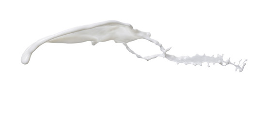 White milk isolated on white background