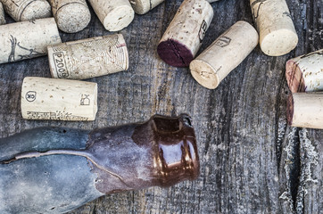 Corks with bottle