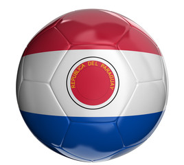 Soccer ball with Paraguayan flag