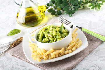 Pasta with rocket cream and sage