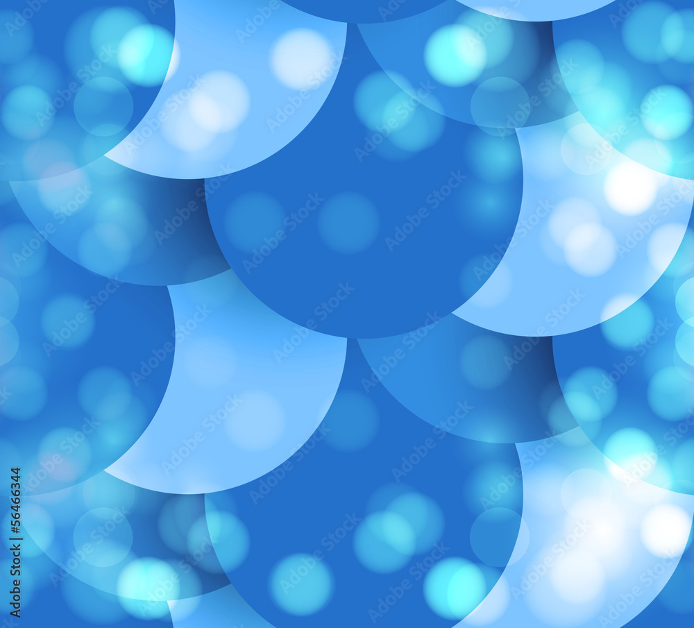 Sticker abstract blue colorful circle bubbles background vector design