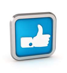 Blue like icon on a white background