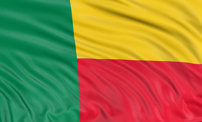 3D Flag of Benin