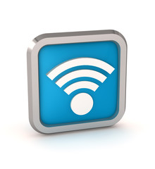 3d wifi icon on a white background