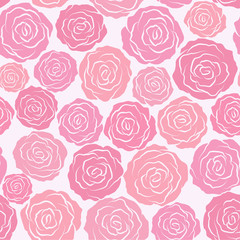 Seamless abstract grey  background  with roses