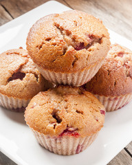 homemade strawberry and orange muffins