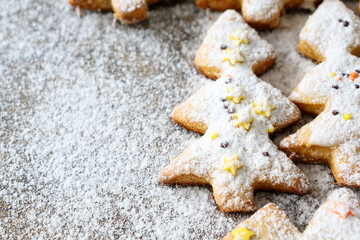 cookies in the shape of a Christmas tree