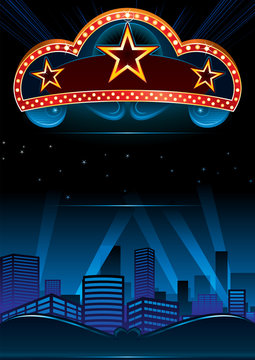 Design for great entertainment show in city