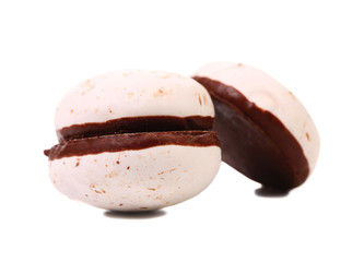 White Kiss Cookies with chocolate.