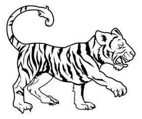 Stylised tiger illustration