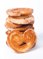Sweet sugar pretzels isolated
