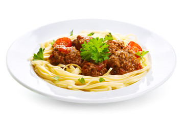 pasta with meatballs