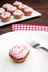 Pink raspberry cupcakes