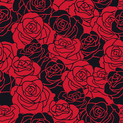Seamless pattern with flowers roses.