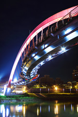 Obraz premium Bridge at night in Taiwan