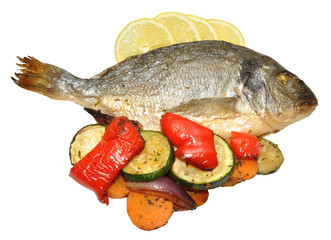Baked Fish And Roasted Vegetables