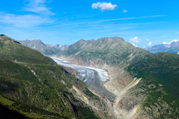 The impressing Aletsch glacier