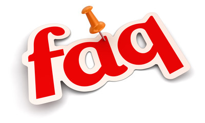 Push Pin and FAQ (clipping path included)