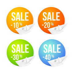 Cruise tours labels and badges.