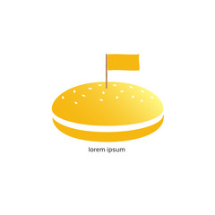 Graphic design - sandwich stylized monochrome